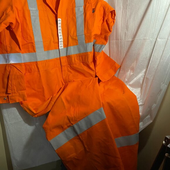 NWT CONDOR Orange Coveralls 54 Regular Fire Resistant WC2FROR ATPV 12.7 - Picture 2 of 13